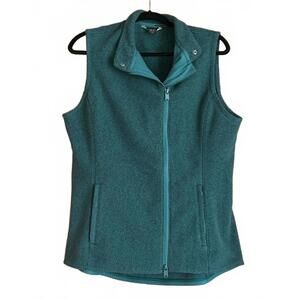 Athleta Women's Teal Sleeveless Fleece Vest Size LT